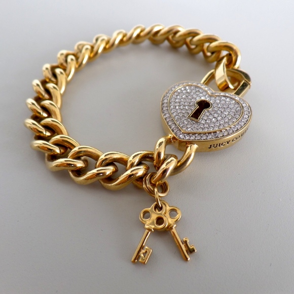 Juicy Couture Jewelry - Gold Heart-Shaped Juicy Couture Bracelet